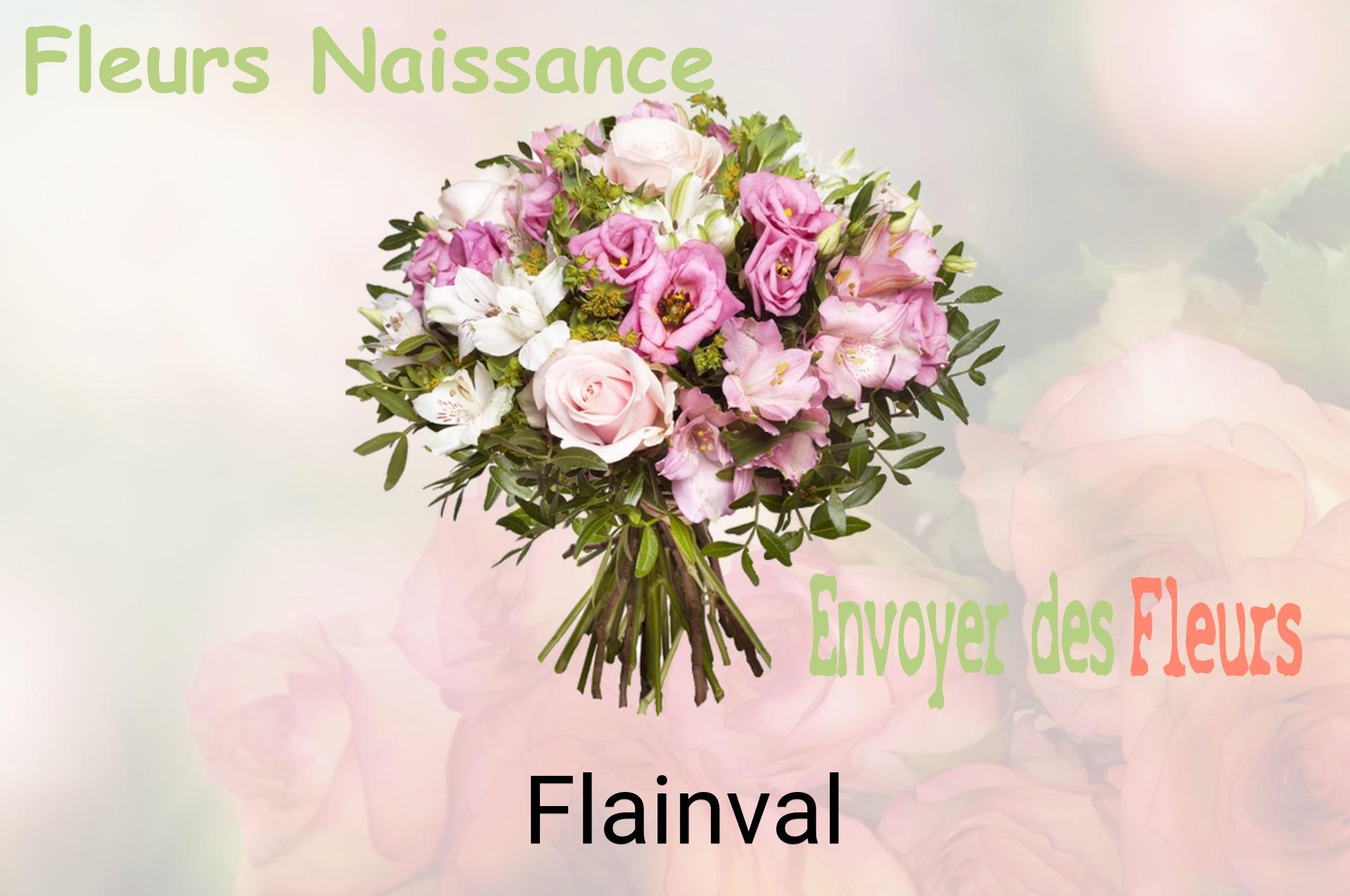 Bouquet de fleurs de naissance livré à Flainval